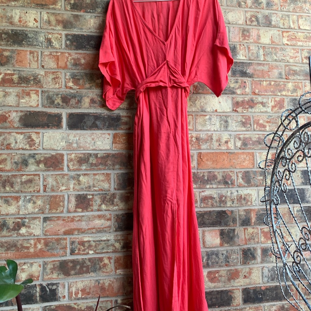 Coral maxi dress